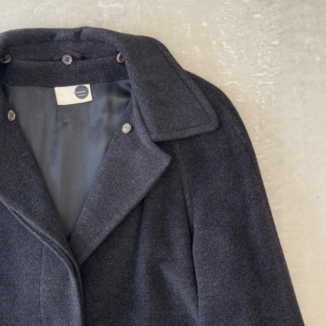 アクリスプント アンゴラ ウール コート グレー 38 AKRIS punto