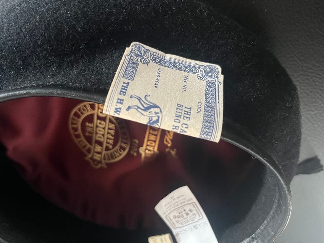 THE H.W.DOG & CO. ベレー帽 サイズ36ブラック