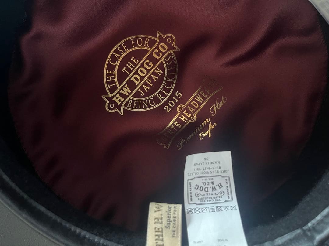 THE H.W.DOG & CO. ベレー帽 サイズ36ブラック