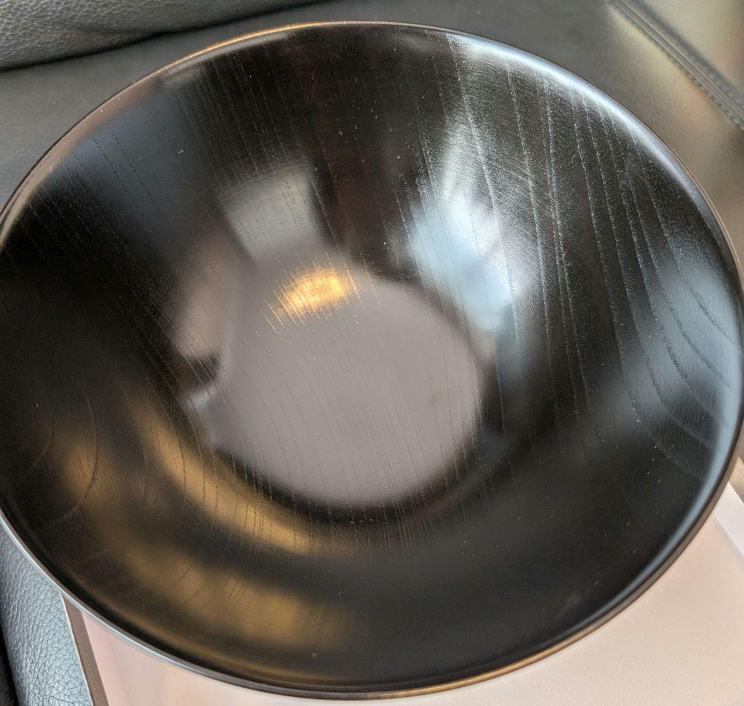 山田平安堂　漆器　大椀　塗分　天然木　宮内庁御用達