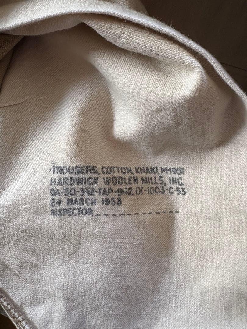 50s usmc チノパン ボタンフライ