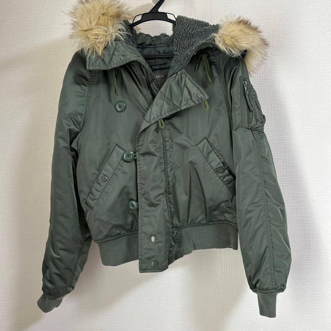 アメリカンイーグル MA-1ジャケット ファー付き
