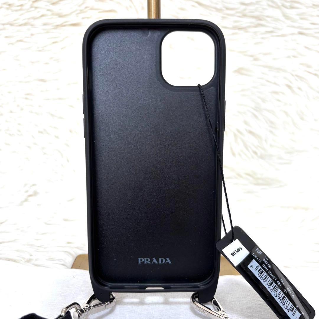 【新品】PRADA iPhone 14 PLUS ケース ストラップ付　ピンク