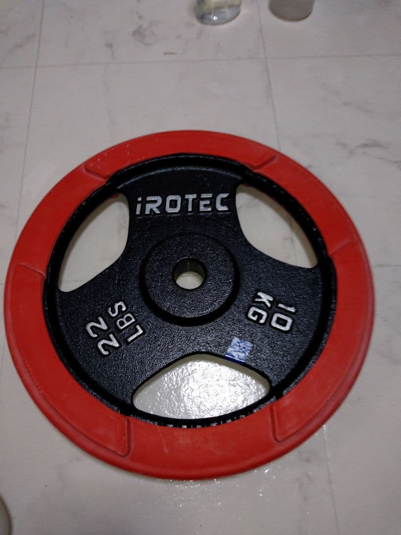 アイロテック　ラバー　バーベルプレート　10kg　1枚