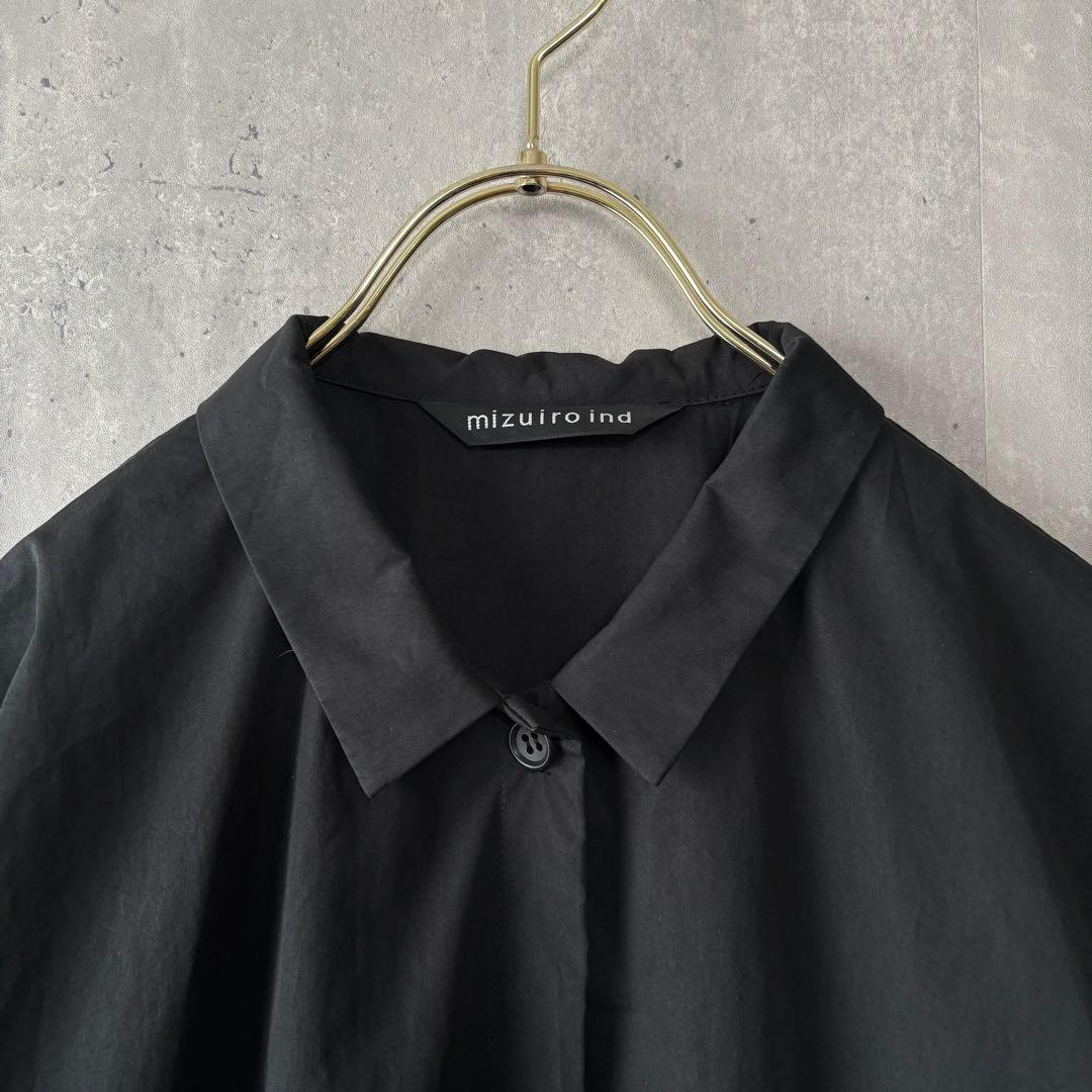 か*こ様 ミズイロインド mizuiro ind シャツライクコート 黒 F 比