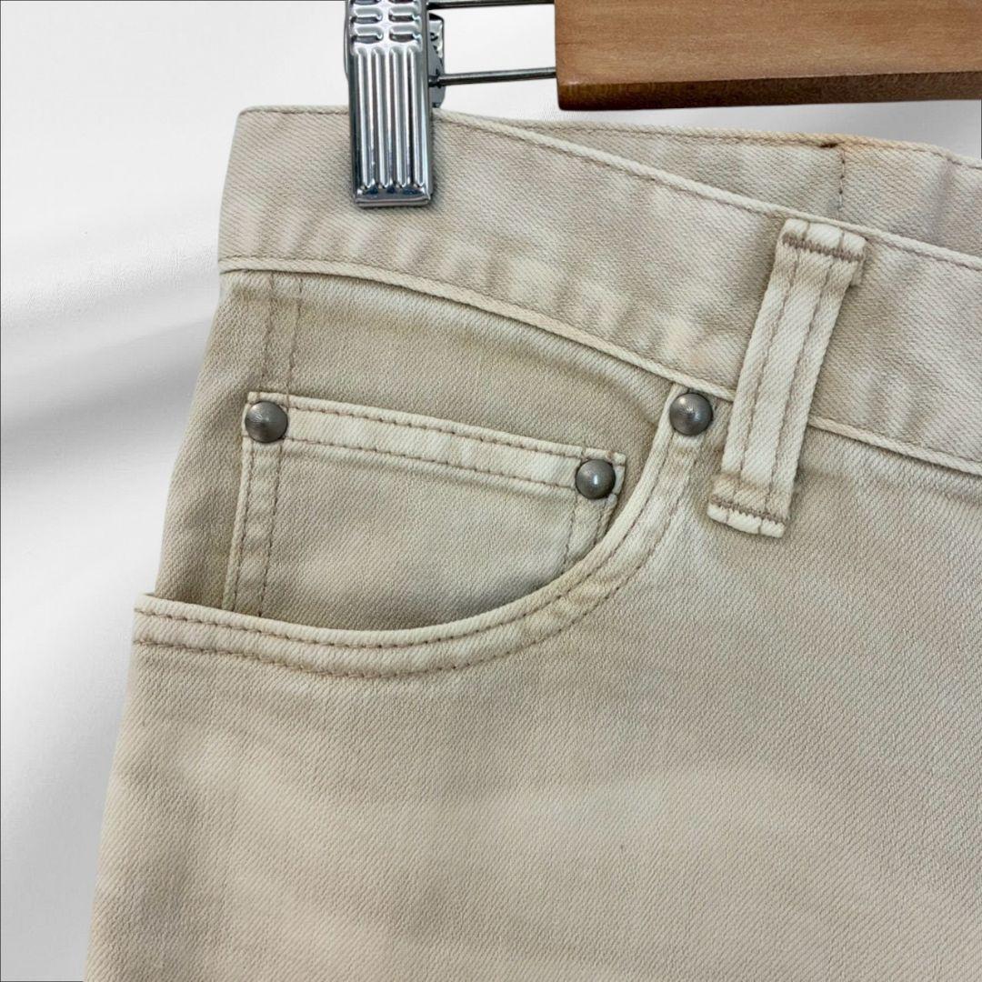 『トルネードマート』チノパン デニム ジーンズ【L】アイボリー ダメージ