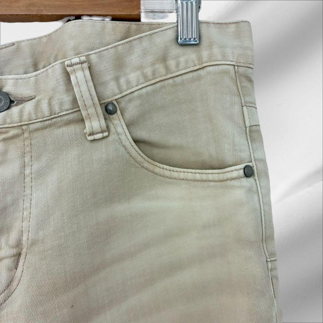 『トルネードマート』チノパン デニム ジーンズ【L】アイボリー ダメージ