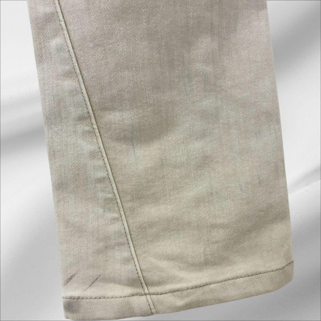 『トルネードマート』チノパン デニム ジーンズ【L】アイボリー ダメージ