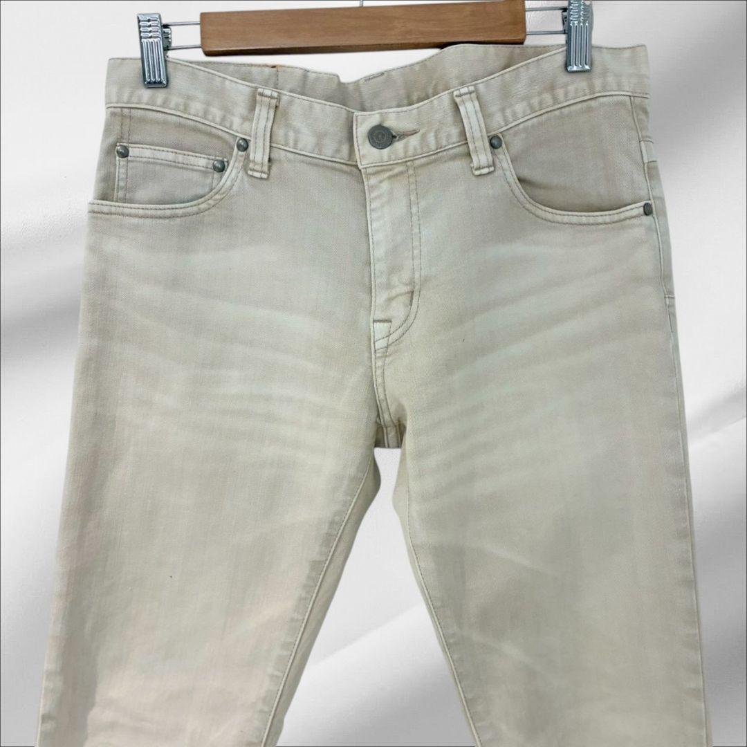 『トルネードマート』チノパン デニム ジーンズ【L】アイボリー ダメージ