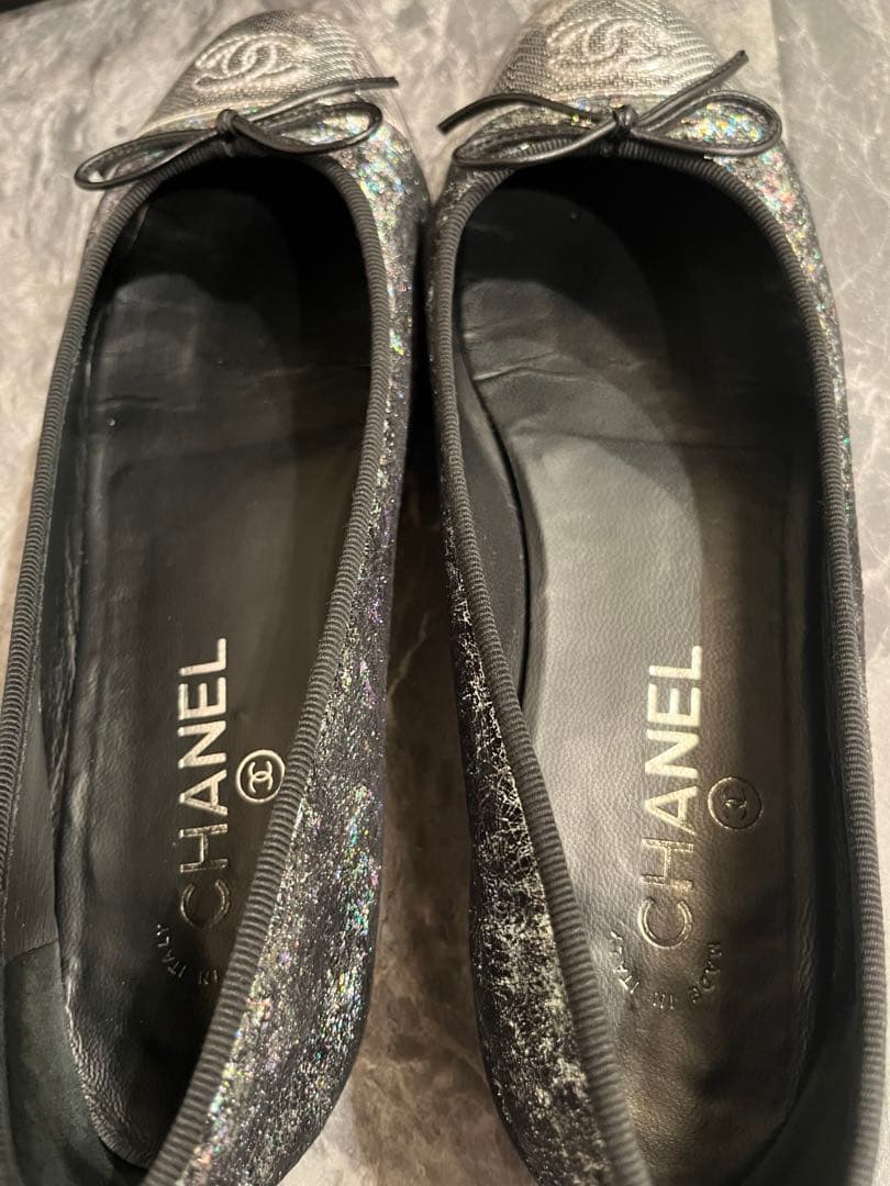 都ちゃん ♡CHANEL バレエシューズ シルバー ブラック♡