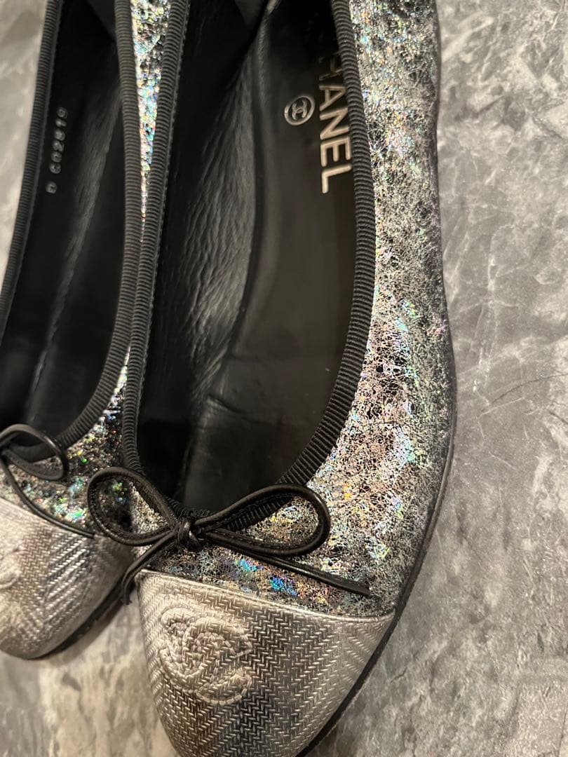 都ちゃん ♡CHANEL バレエシューズ シルバー ブラック♡
