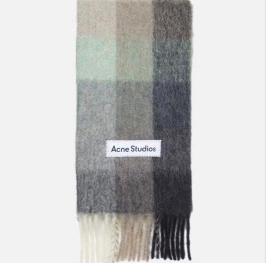 【未使用品】Acne Studios チェック柄マフラー 250 x 28 cm