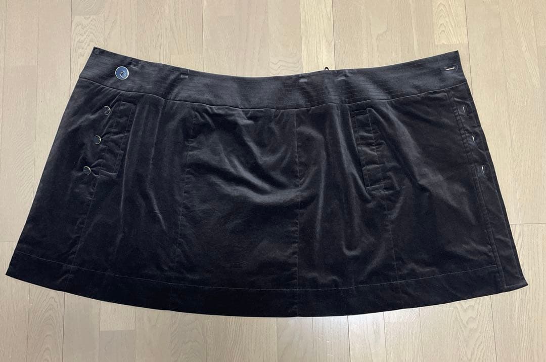 GUCCI 茶 ベロア 巻きスカート 38