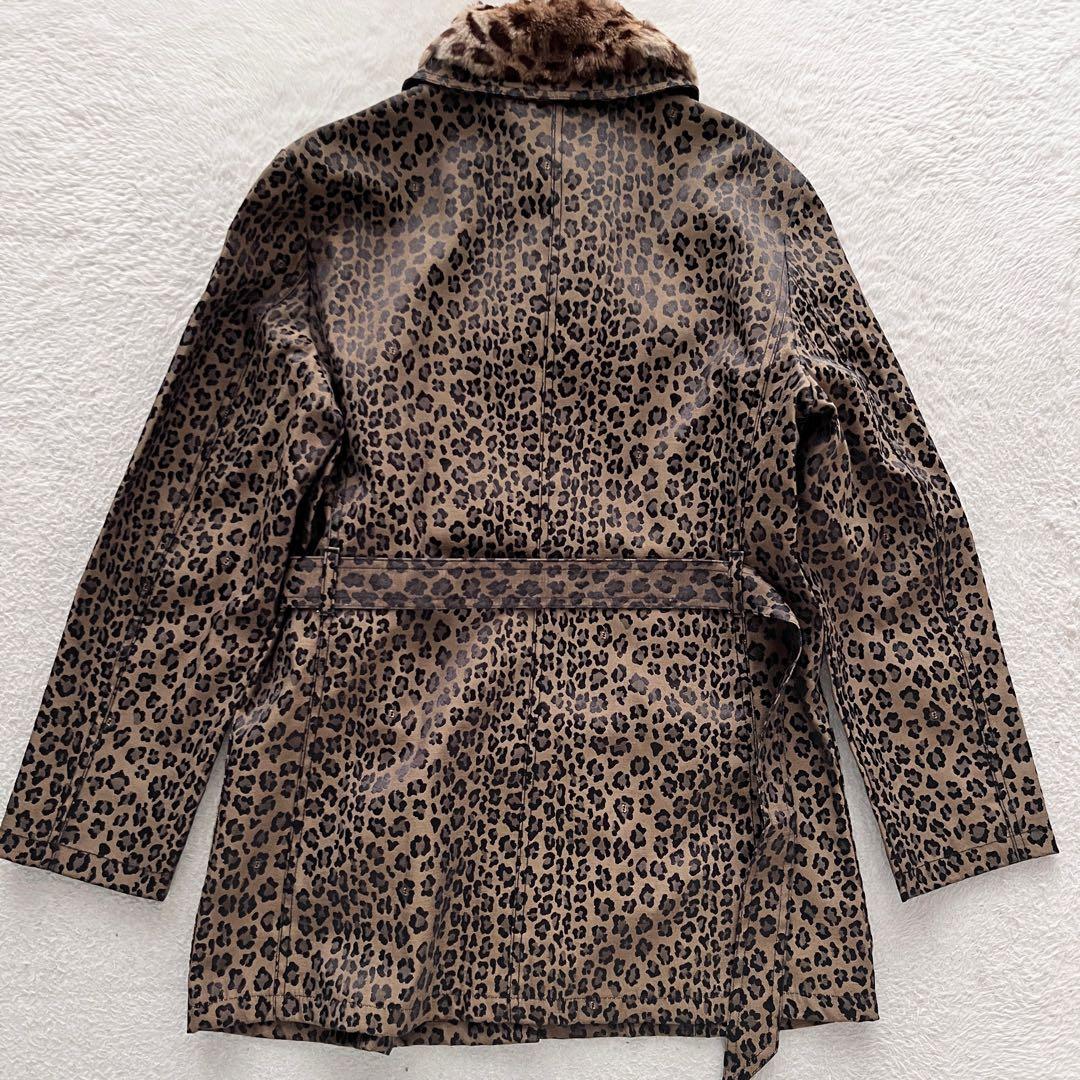 FENDI フェンディ コート ジャケット レオパード ヒョウ柄 リアルファー