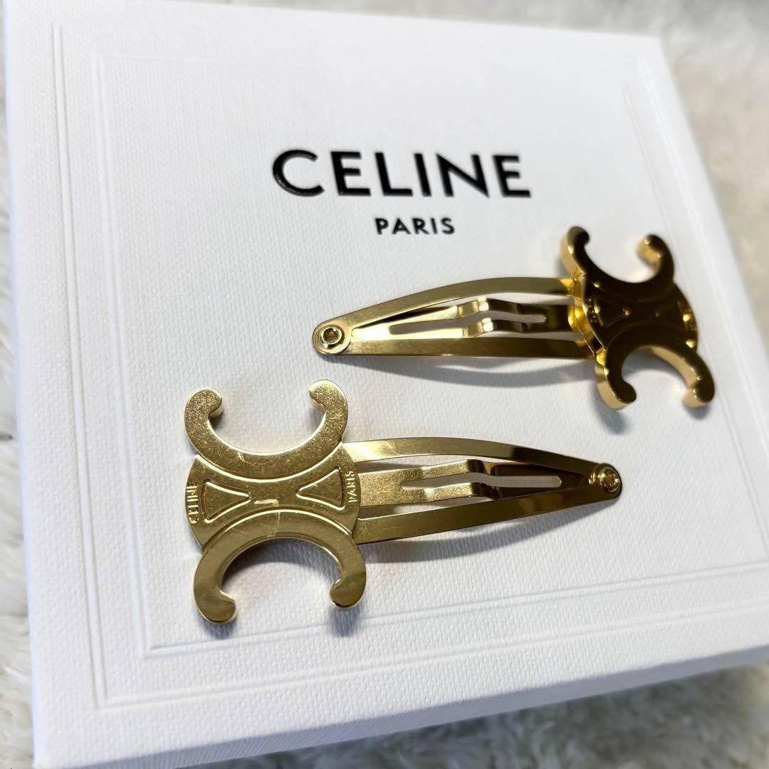 CELINE ゴールドヘアピン -2