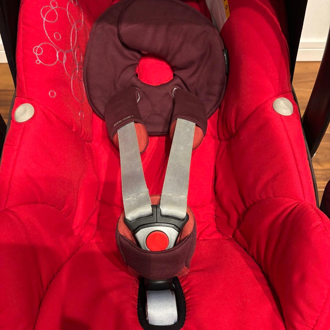 美品✨ マキシコシ ペブル レッド ＆ イージーベース2 セット