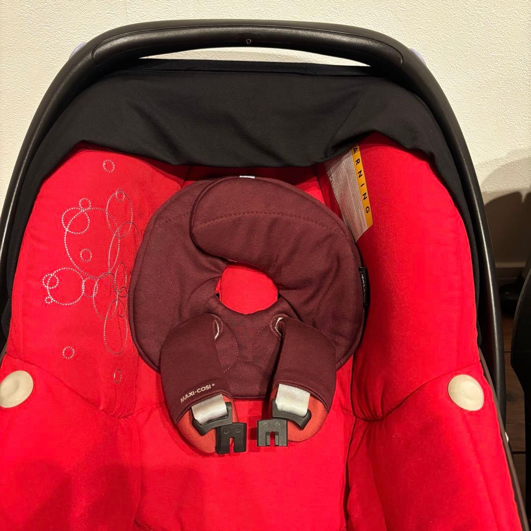 美品✨ マキシコシ ペブル レッド ＆ イージーベース2 セット