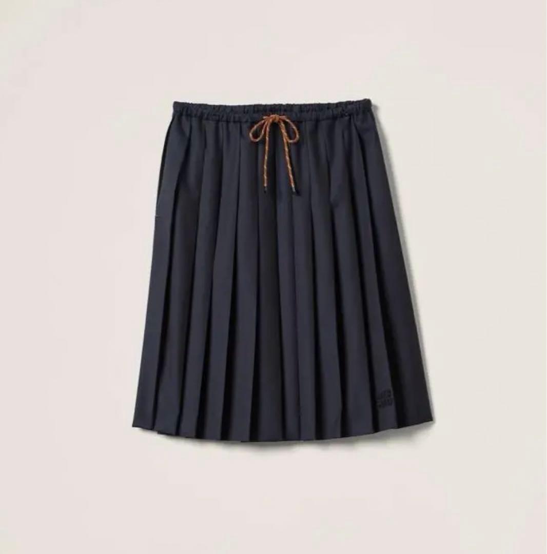 MIU MIU プリーツ バタヴィア スカート