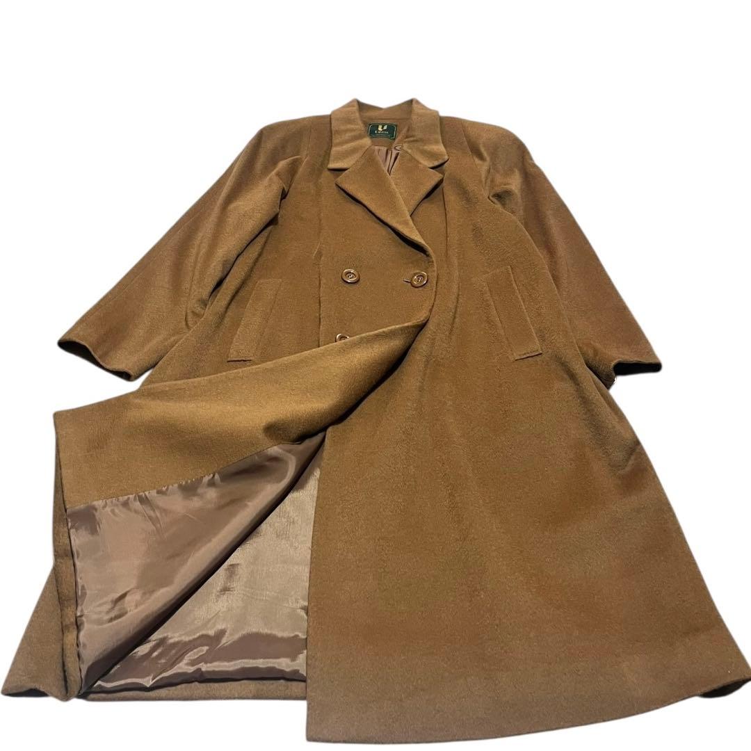 新品未使用タグ付き カシミヤ100% ロングコート 15BR(3L)キャメル