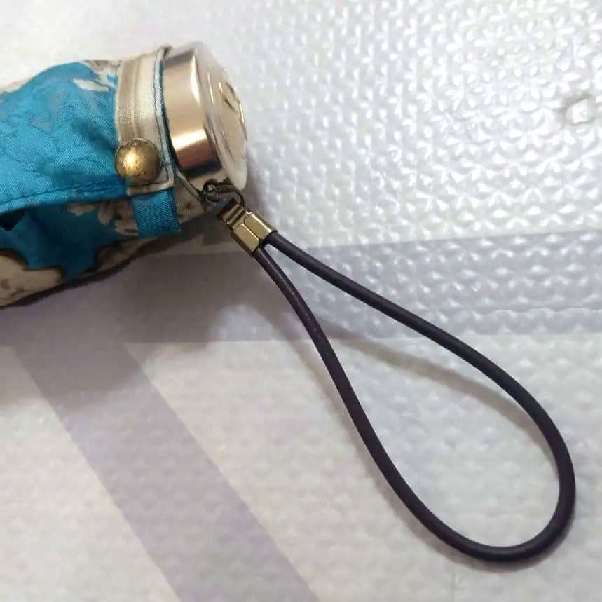 【美品】ChristianDior　3段折り傘　折りたたみ傘　雨傘　ブルー　花柄