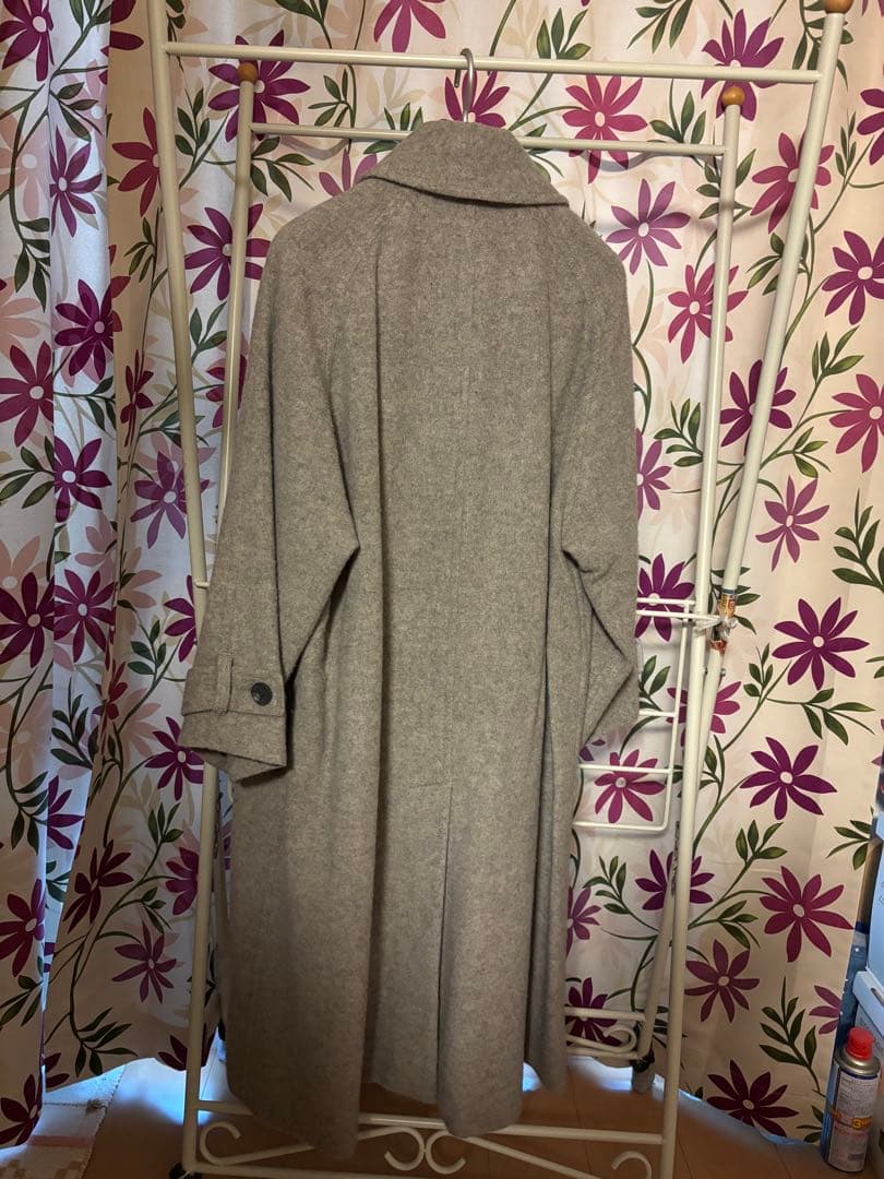 北欧、暮らしの道具店　軽やかにゆれるウールロングコート ウォームグレー S