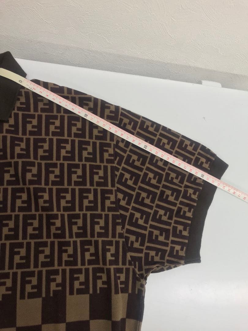 FENDI フェンディ ズッカ柄 半袖ポロシャツ サイズ44