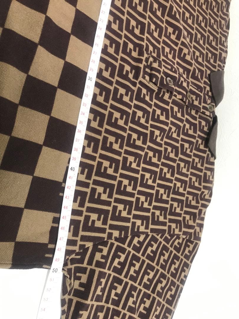FENDI フェンディ ズッカ柄 半袖ポロシャツ サイズ44