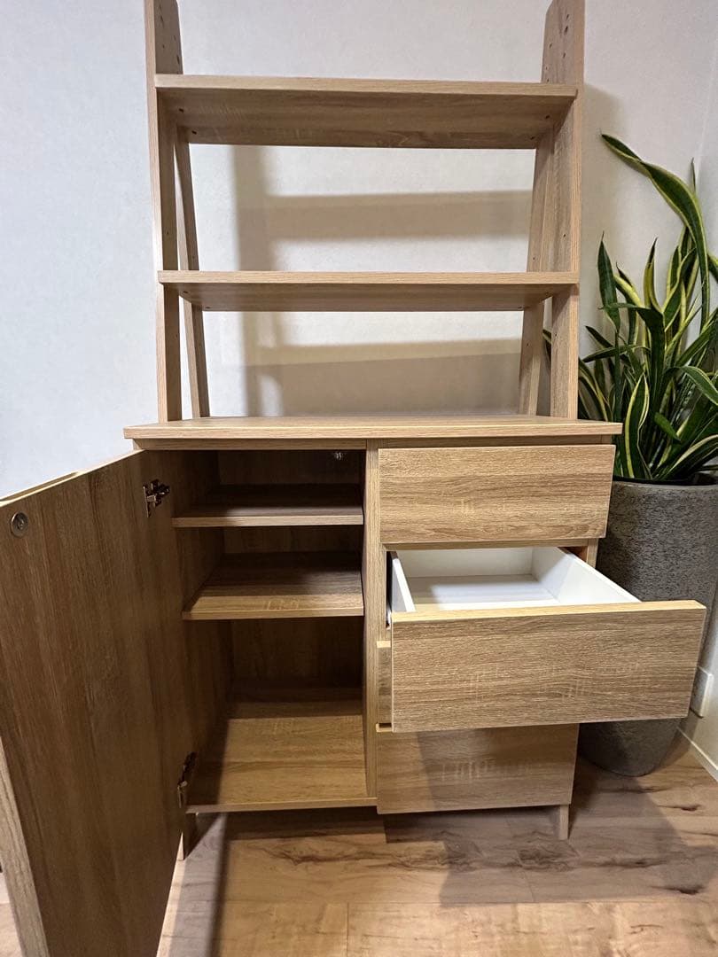 【超美品・完成品】LOWYA/キッチンボード・食器棚/ナチュラル