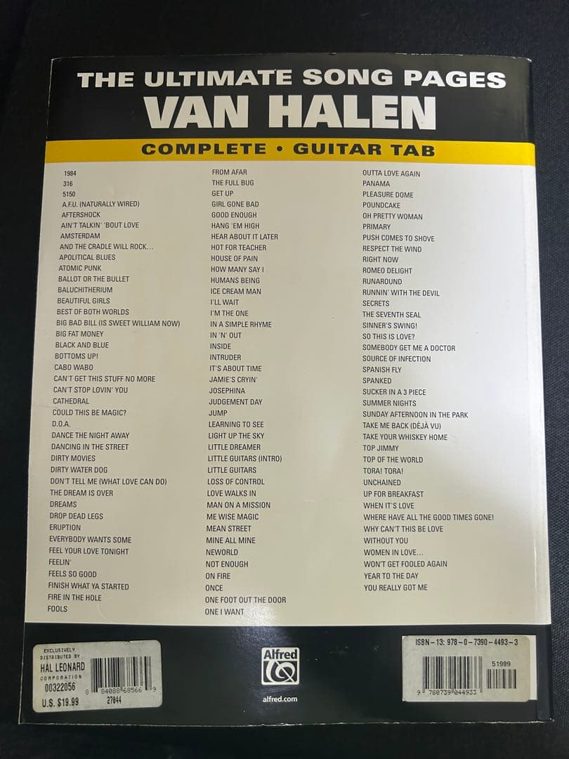 Van Halen 全曲 ギタータブ Complete 英語版 書込なし 美品