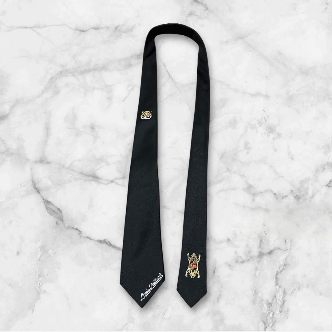 LOUIS VUITTON ルイヴィトン　ネクタイ　ソリッド　NIGOコラボ　虎