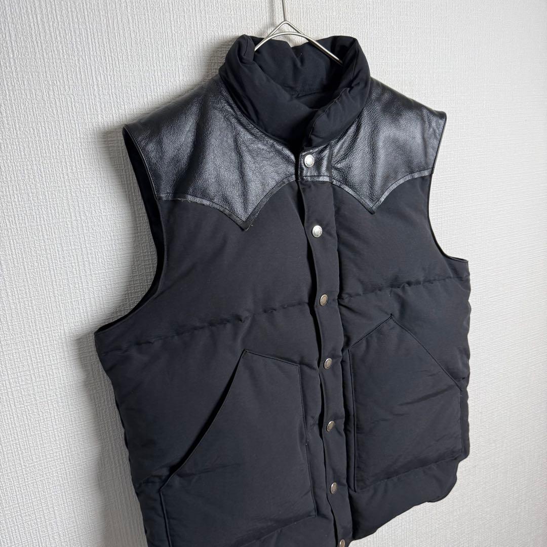 ジャケット・アウター 633 SUGAR CANE SC12340 Down Vest Black