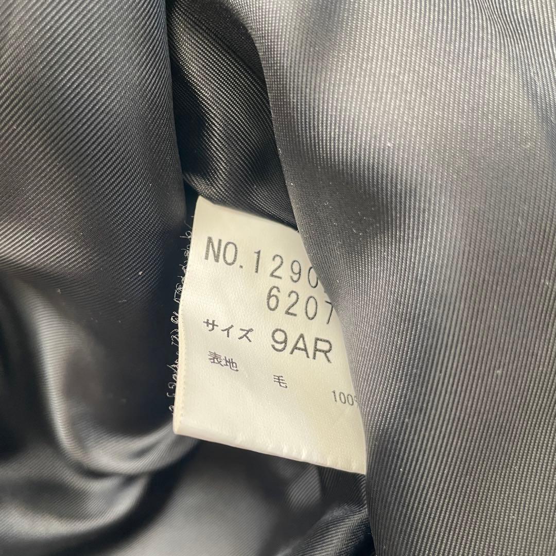 Yorkland チェック　Aライン　ロング　スタンドカラー　コート