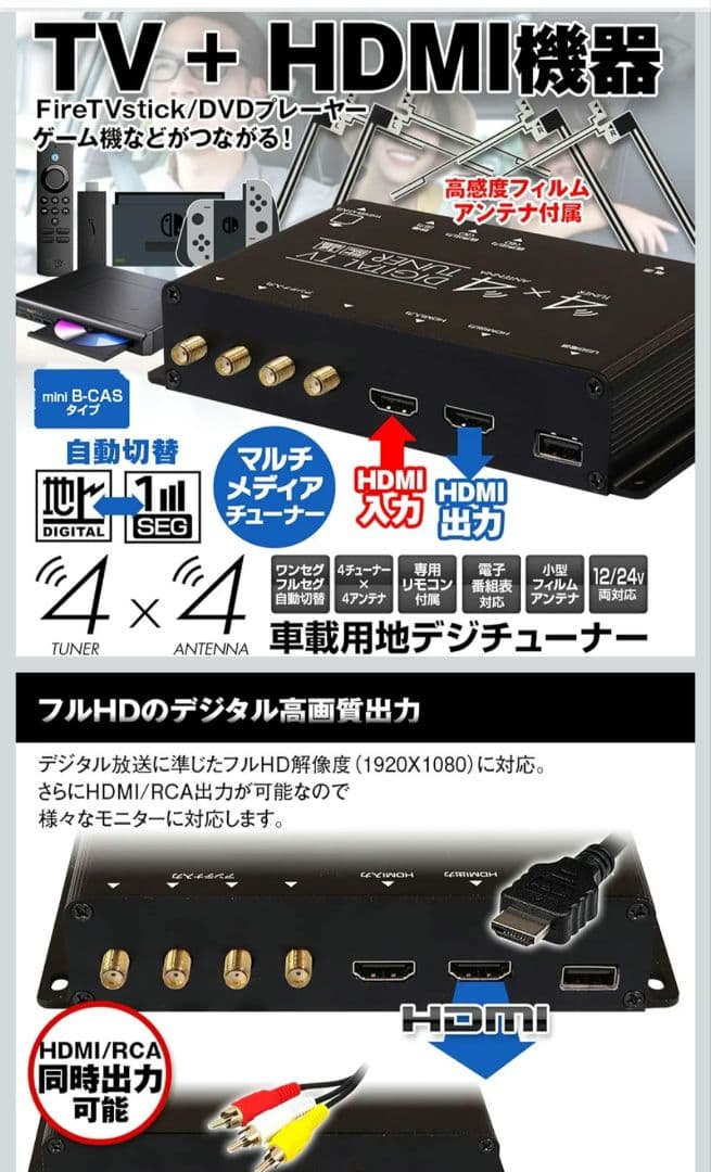 MAXWIN地デジチューナー4✕4　FT44H