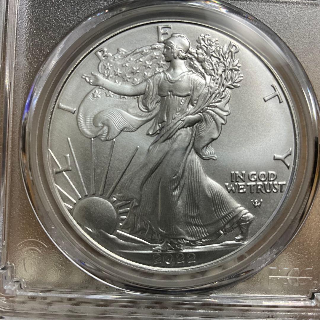 【新品】Silver Eagleイーグル銀貨2022-W PCGS MS70