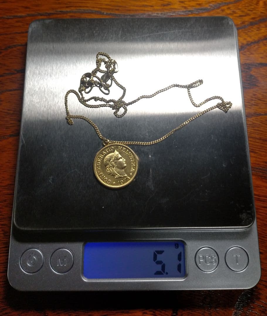 ば*ぁ様 K18GP 型ペンダント ネックレス