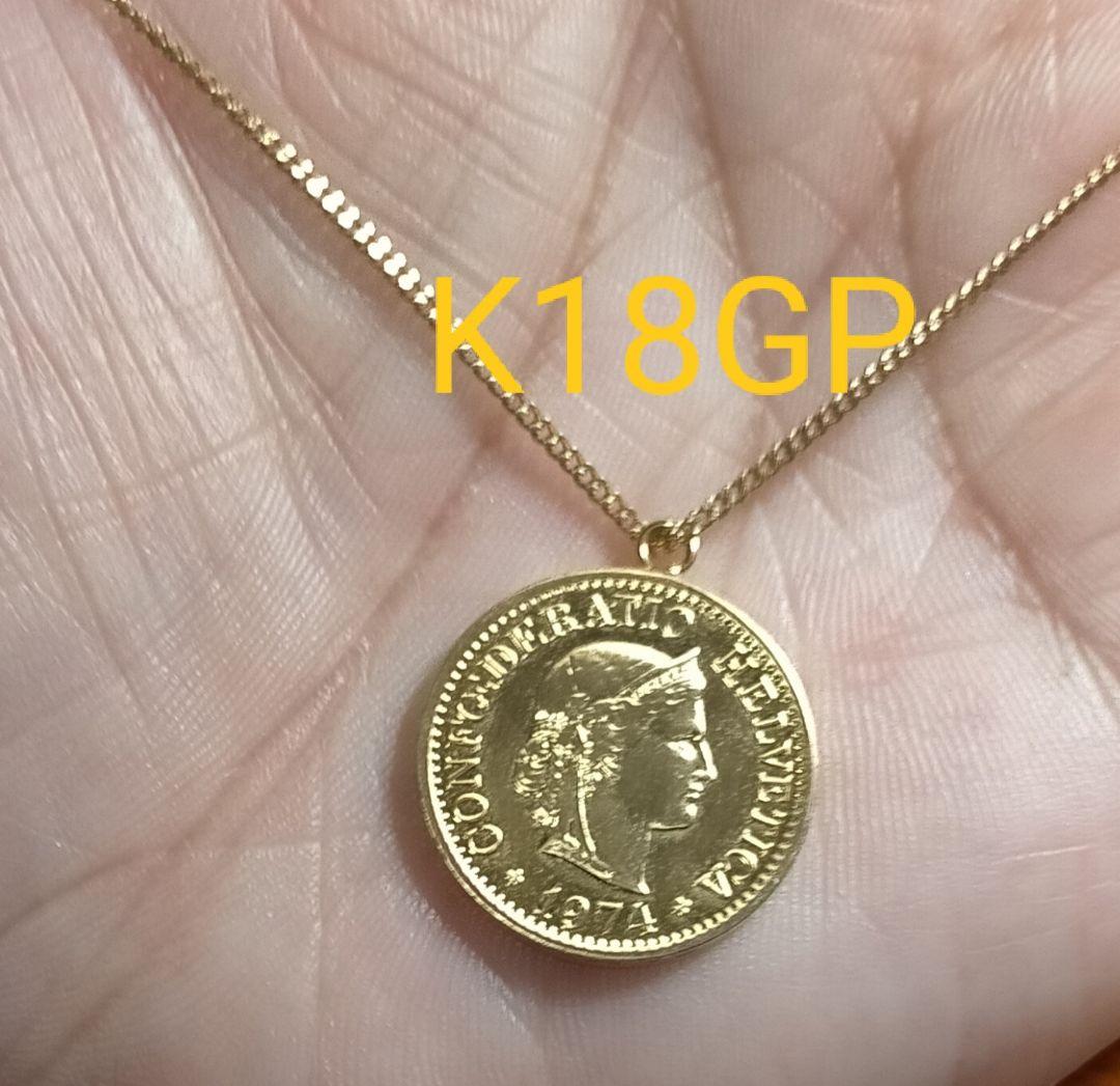 ば*ぁ様 K18GP 型ペンダント ネックレス