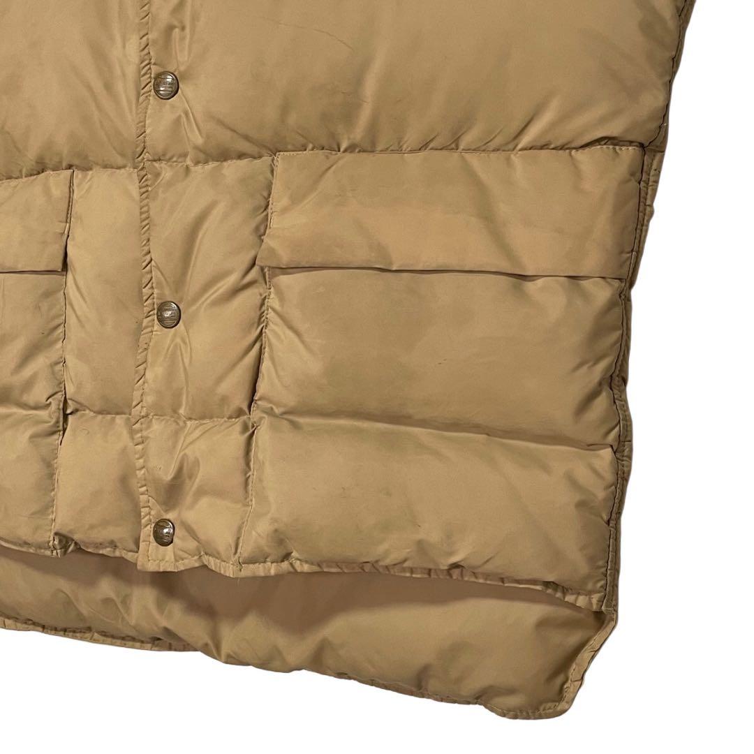 80’s L.L.Bean ダウンベスト ベージュ 縦型ポケット