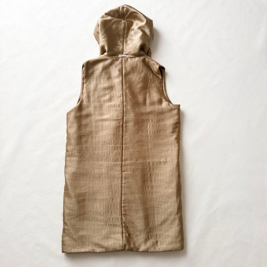2409Z マックスマーラ クロコ柄 中綿ダウンベスト 大きいサイズ 2XL
