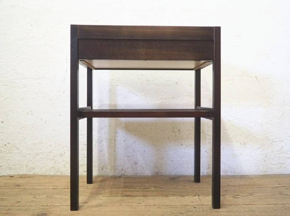 1073 オールドカリモク　サイドテーブル　デスク　陳列台　作業台　インテリア