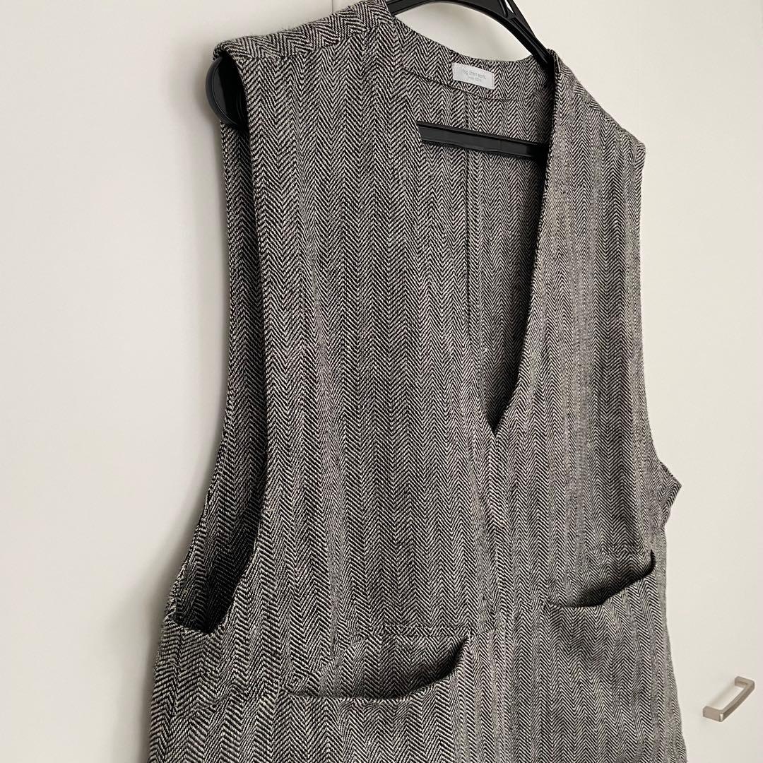 fog linen workフォグリネンワーク メリサ ベスト へリンボーン