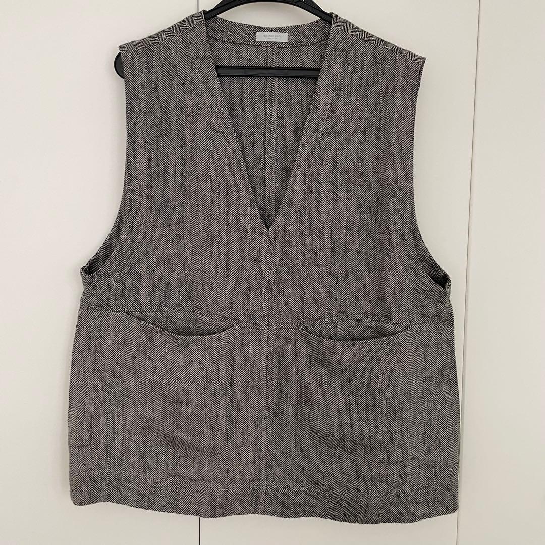 fog linen workフォグリネンワーク メリサ ベスト へリンボーン