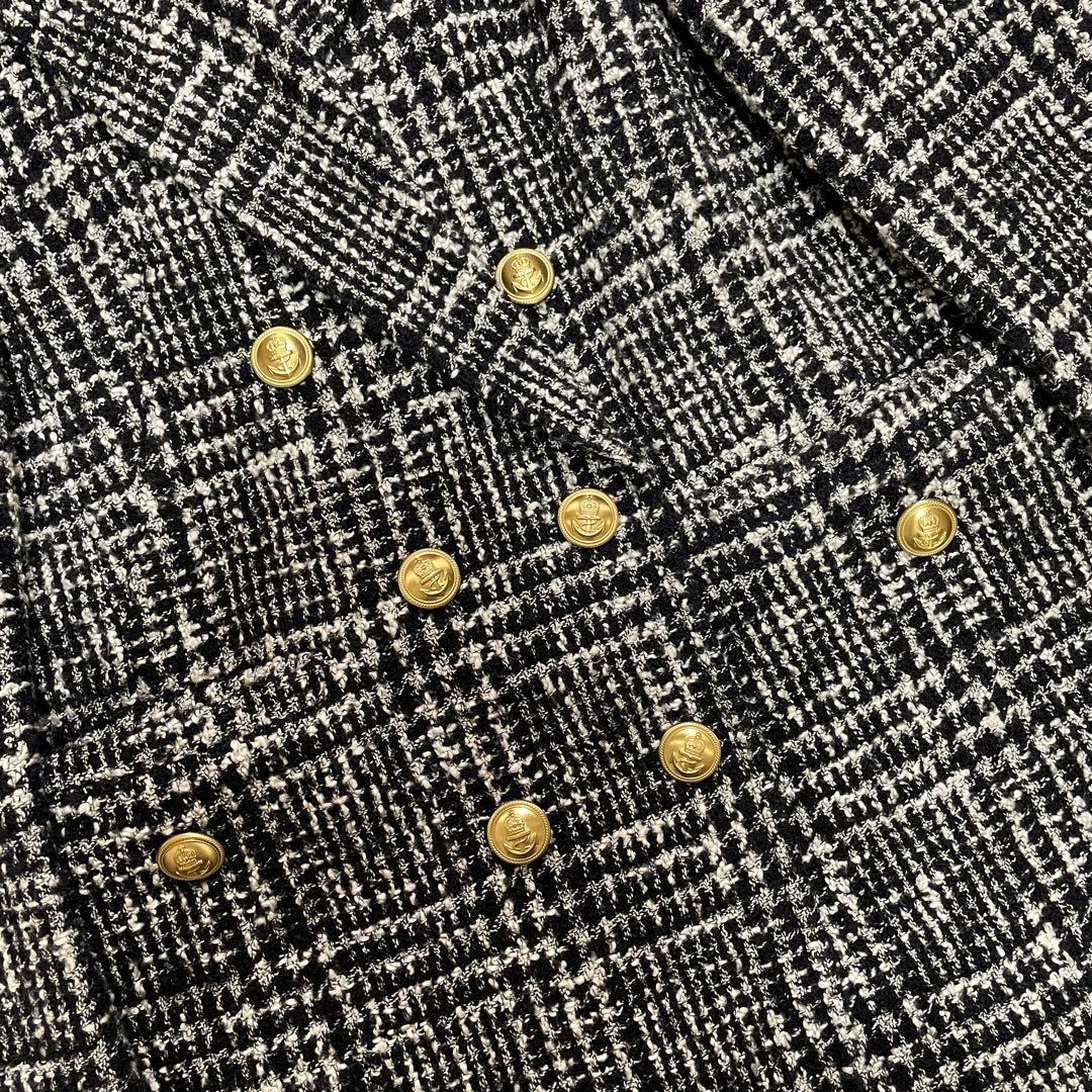 大人気✨完売品 グレースコンチネンタル ツイードテーラードジャケット 金ボタン