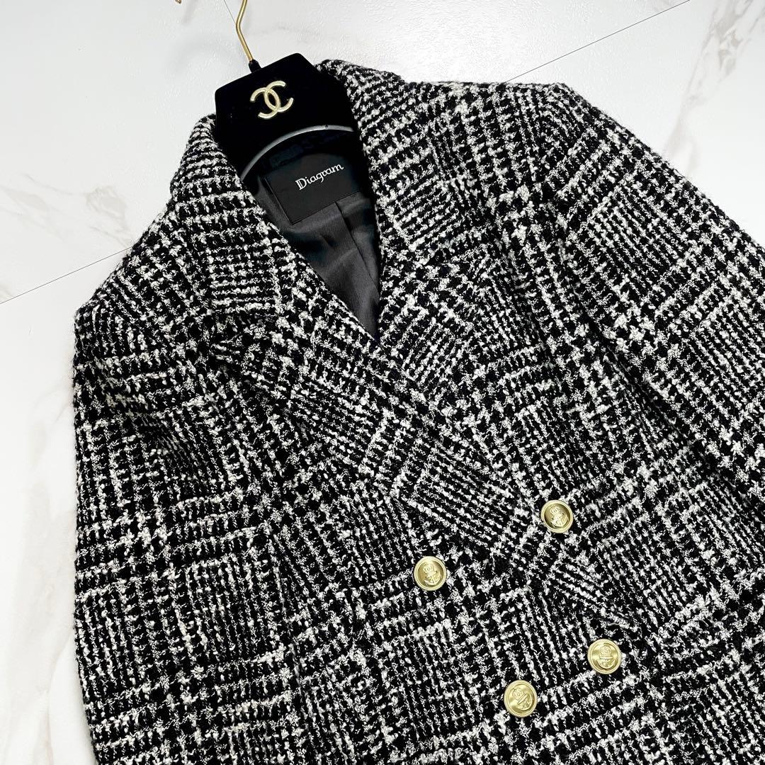 大人気✨完売品 グレースコンチネンタル ツイードテーラードジャケット 金ボタン