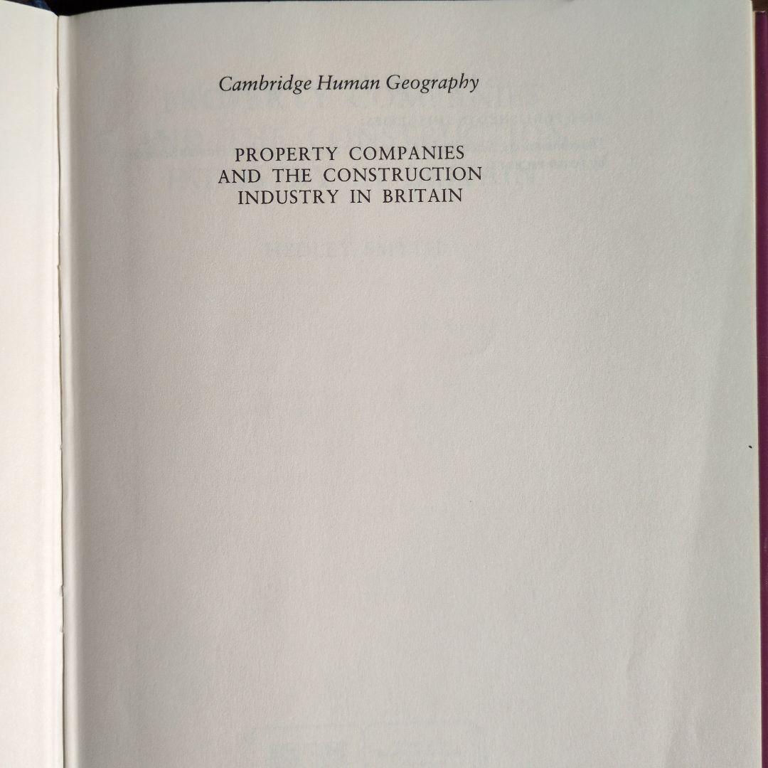 洋書 Property companies and the construction