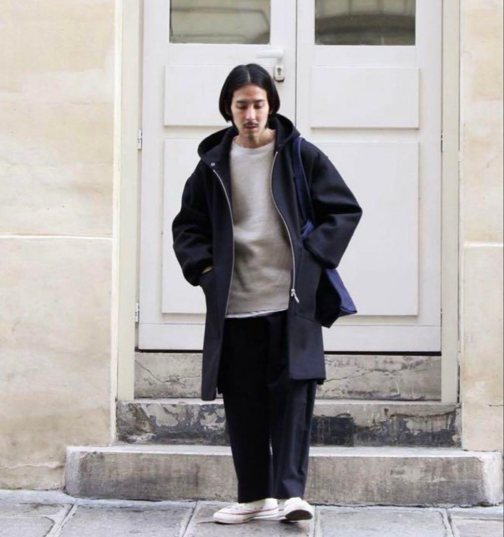 COMOLI メルトン フーデッド コート サイズ1