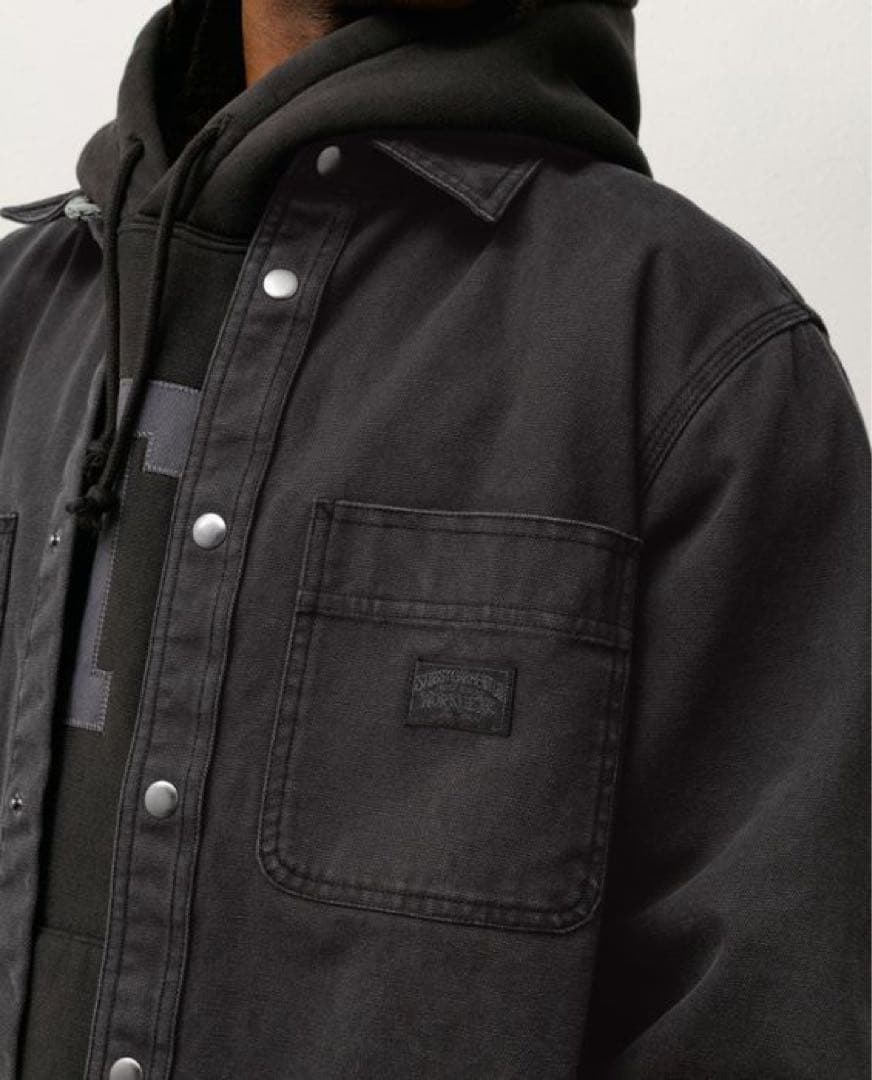 ジャケット・アウター stussy HEAVY WASHED CANVAS SHIRT