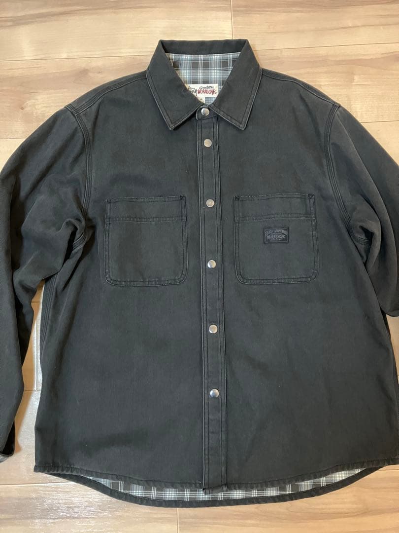 ジャケット・アウター stussy HEAVY WASHED CANVAS SHIRT