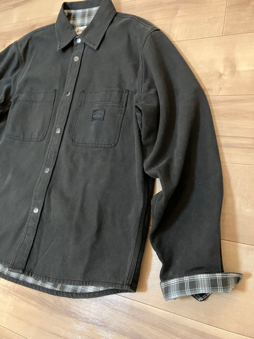 ジャケット・アウター stussy HEAVY WASHED CANVAS SHIRT