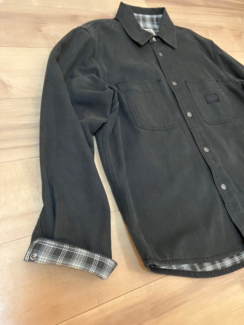ジャケット・アウター stussy HEAVY WASHED CANVAS SHIRT
