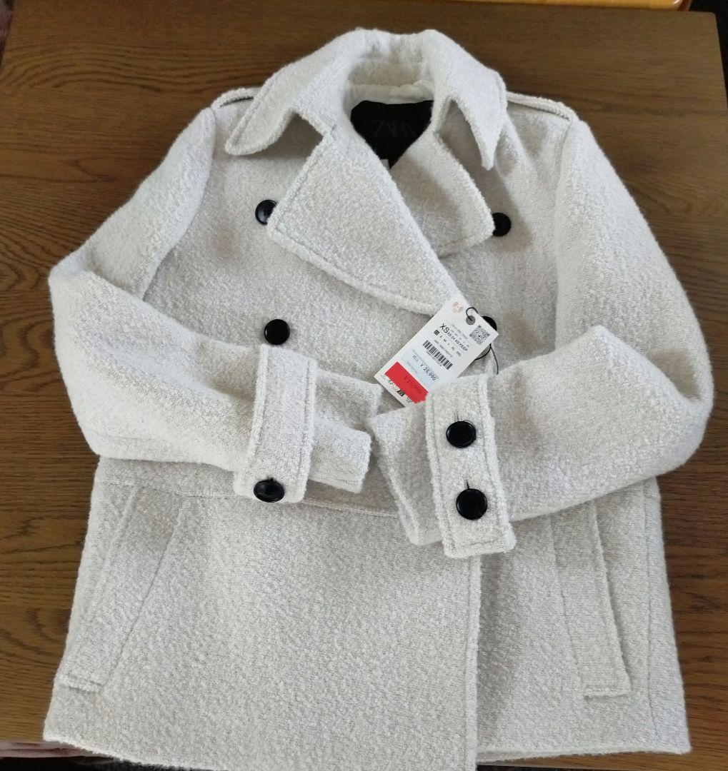 ZARAウール混ブレークコート／未使用